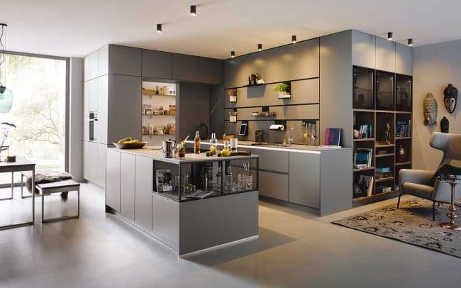 Schüller Sienna Satin Kitchen cardiff - Handleless Design