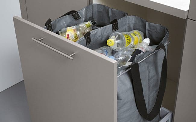 german kitchens cardiff - utility rooms - pull out recycling bin