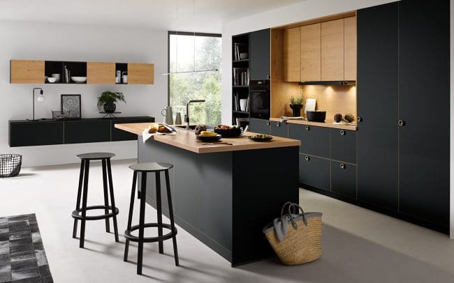 strato matt kitchen black kitchens cardiff schuller german kitchens