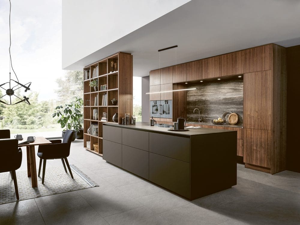 German Kitchens Design Studio Cardiff - Next 125 - NX240 Fenix Mocha Brown